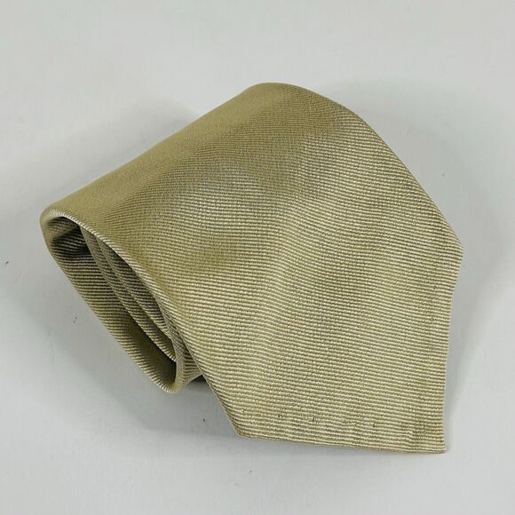 Polo Ralph Lauren Handmade 100% Silk Necktie Tie Vintage Iridescent Ivory 4 x 56 - Picture 1 of 3